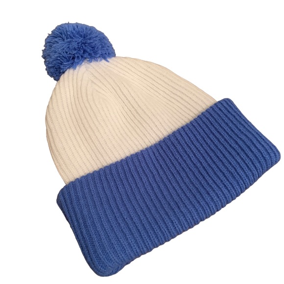 Adventure Time Cartoon Network Adult Cute Pom Pom Beanie Blue & White Kidcore - Picture 6 of 9